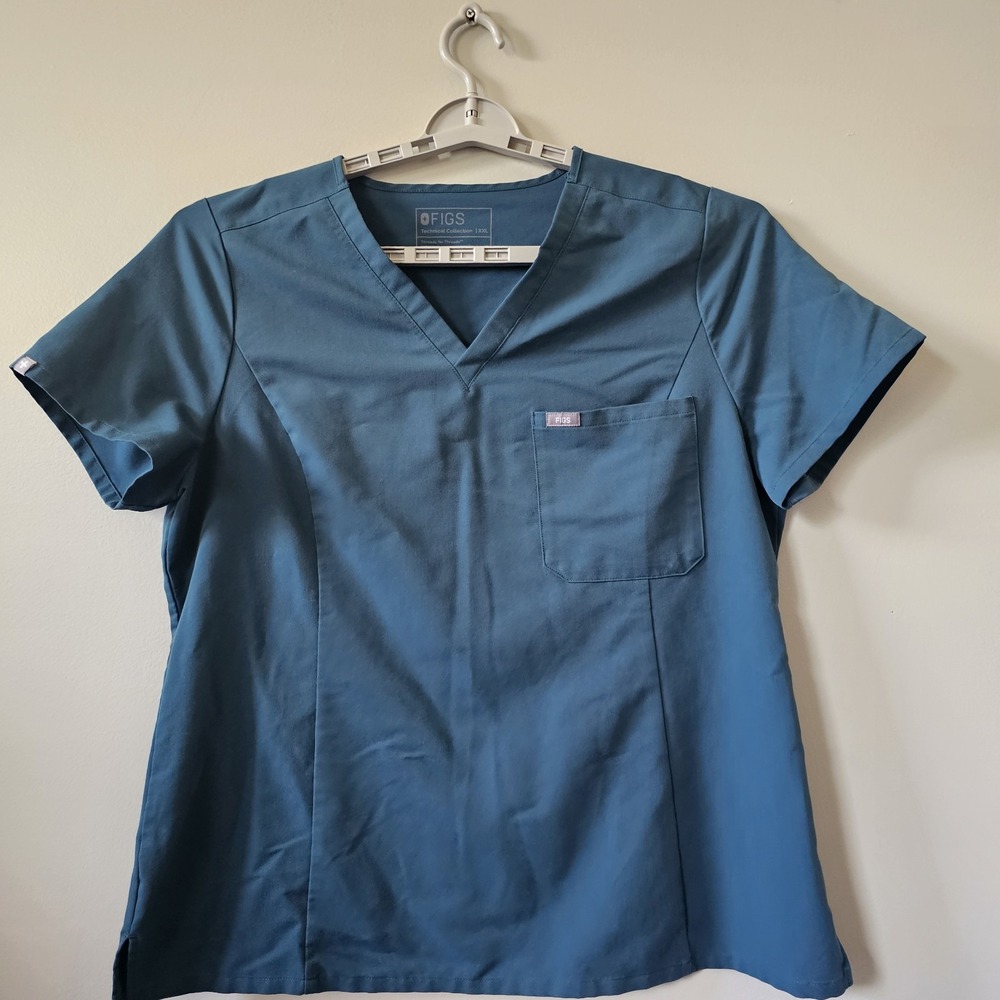 FIGS Catarina Scrub Top Women's Size XXL One Pocket Green Nurse Medical